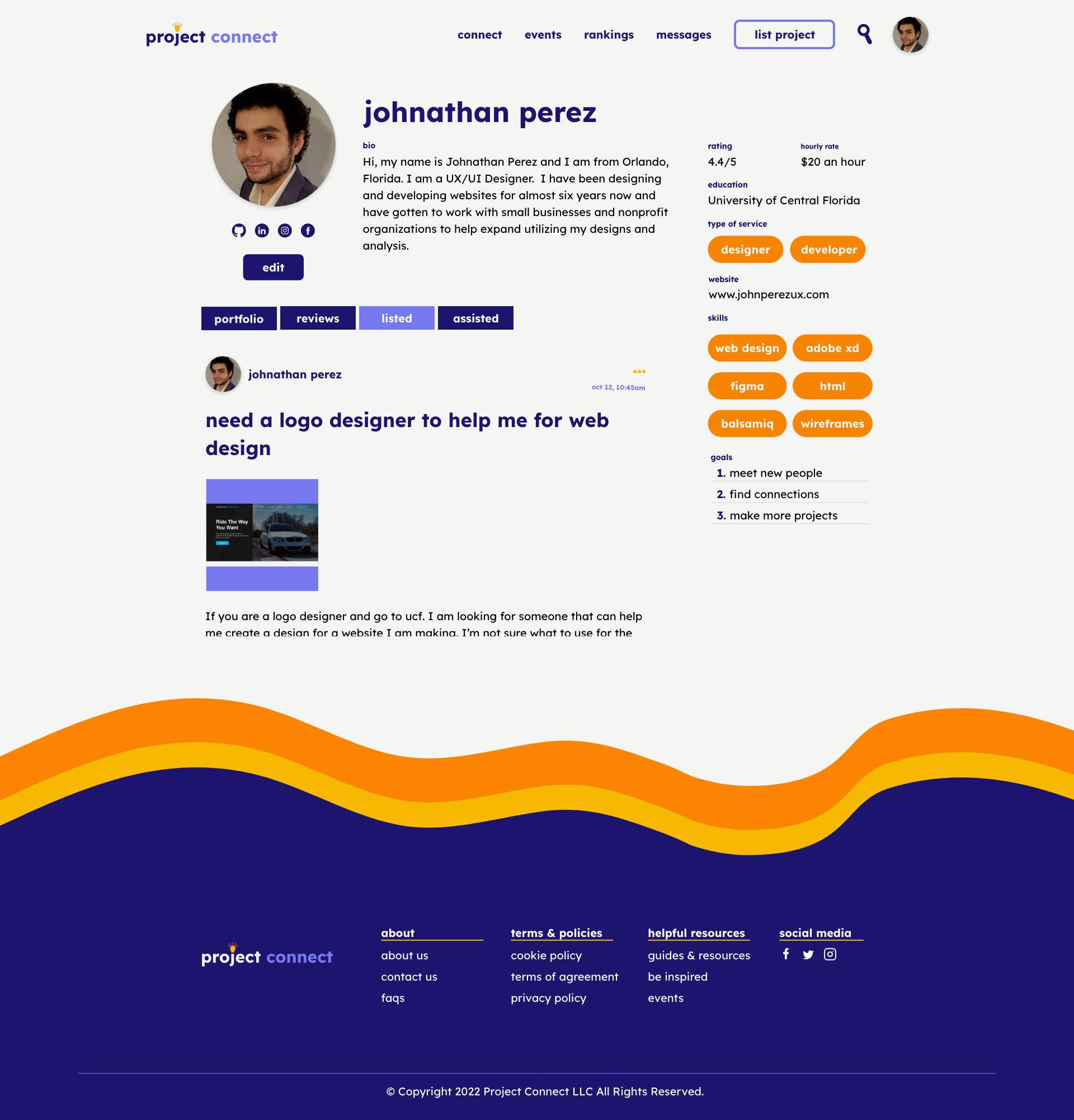 User Profile Page